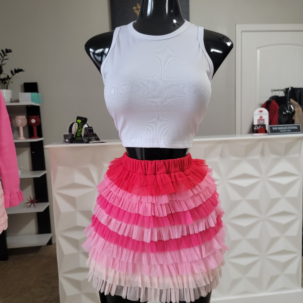 Ruffled Tierd Skirt